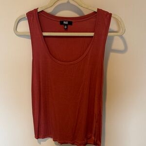 PAIGE Rust-Red Scoop Neck Tank